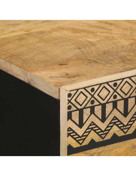 Credenza 40x33,5x75 cm in Legno Massello di Mango Grezzo