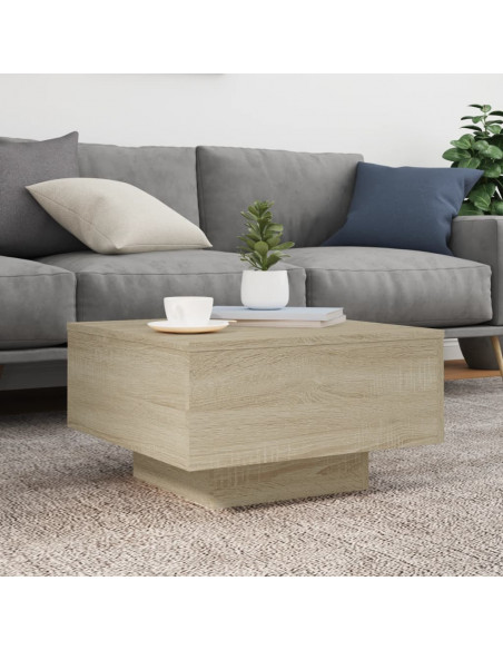 Tavolino da Salotto Rovere Sonoma 55x55x31 cm Legno Multistrato