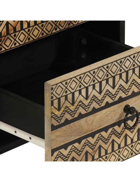 Credenza 40x33,5x75 cm in Legno Massello di Mango Grezzo