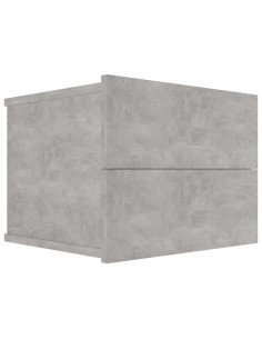 Comodino Grigio Cemento 40x30x30 cm in Legno Multistrato 2