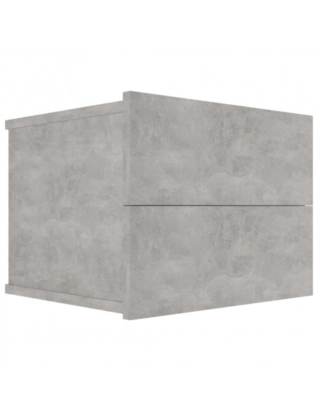 Comodino Grigio Cemento 40x30x30 cm in Legno Multistrato