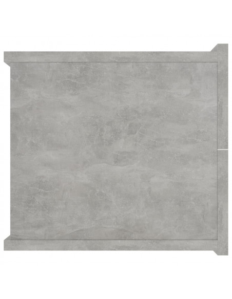 Comodino Grigio Cemento 40x30x30 cm in Legno Multistrato
