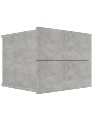 Comodini 2 pz Grigio Cemento 40x30x30 cm in Legno Multistrato