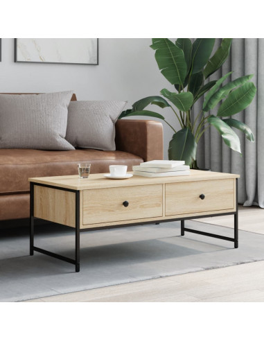 Tavolino Salotto Rovere Sonoma 101x49x39,5 cm Legno Multistrato