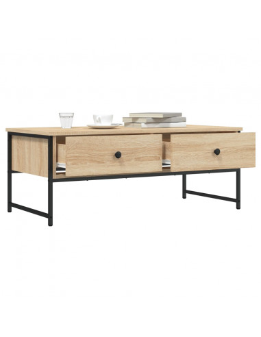 Tavolino Salotto Rovere Sonoma 101x49x39,5 cm Legno Multistrato