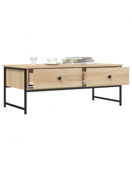 Tavolino Salotto Rovere Sonoma 101x49x39,5 cm Legno Multistrato