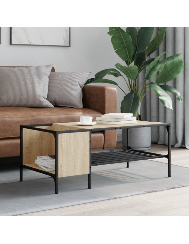 Tavolino Salotto Ripiano Rovere Sonoma 100x51x40cm Multistrato