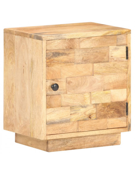Comodino 40x30x45 cm in Legno Massello di Mango