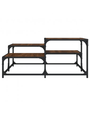 Tavolino Salotto Rovere Marrone 87,5x87,5x40 Legno Multistrato