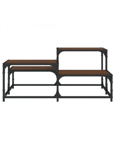 Tavolino Salotto Rovere Marrone 87,5x87,5x40 Legno Multistrato