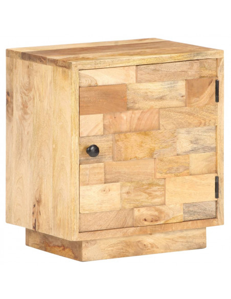 Comodino 40x30x45 cm in Legno Massello di Mango