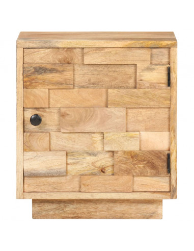 Comodino 40x30x45 cm in Legno Massello di Mango