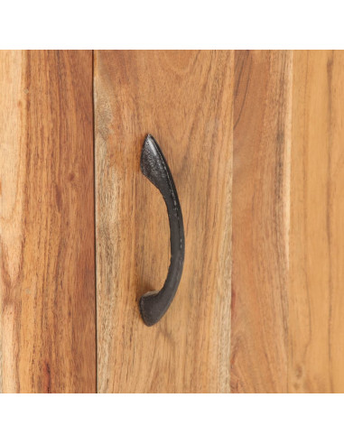 Comodino 40x30x50 cm in Legno Massello di Acacia