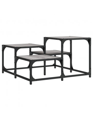 Tavolino da Salotto Grigio Sonoma 68x68x40 cm Legno Multistrato