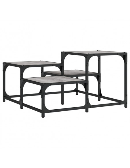 Tavolino da Salotto Grigio Sonoma 68x68x40 cm Legno Multistrato