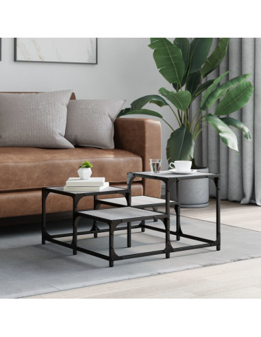 Tavolino da Salotto Grigio Sonoma 68x68x40 cm Legno Multistrato