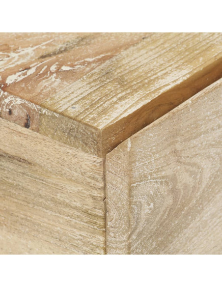 Comodino 40x30x50 cm in Legno Massello di Mango
