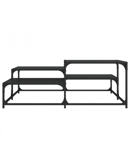 Tavolino da Salotto Nero 107x107x40 cm in Legno Multistrato