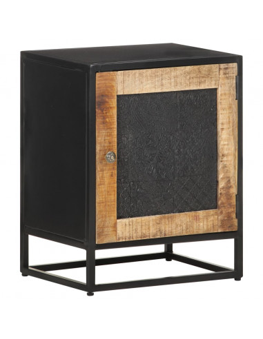 Comodino 40x30x50 cm in Legno di Mango Grezzo