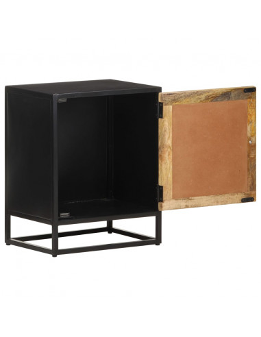 Comodino 40x30x50 cm in Legno di Mango Grezzo