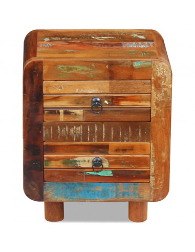 Comodino in Solido Legno di Recupero 43x33x51 cm