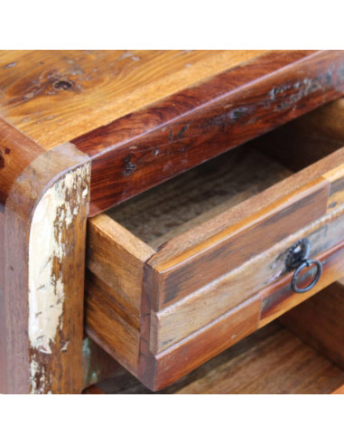 Comodino in Solido Legno di Recupero 43x33x51 cm