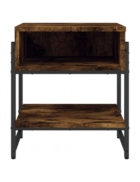 Tavolino da Salotto Rovere Fumo 40x40x45 cm Legno Multistrato