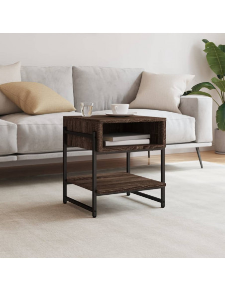 Tavolino da Salotto Rovere Marrone 40x40x45cm Legno Multistrato