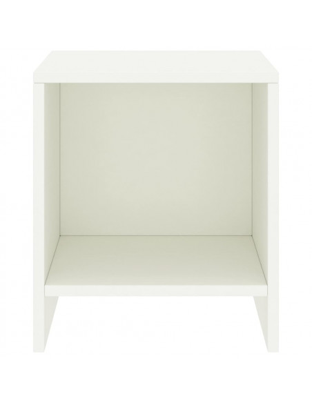 Comodini 2 pz Bianco 35x30x40 cm in Pino Massello