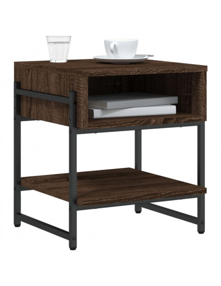 Tavolino da Salotto Rovere Marrone 40x40x45cm Legno Multistrato