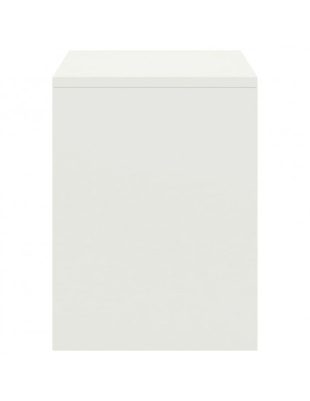 Comodini 2 pz Bianco 35x30x40 cm in Pino Massello