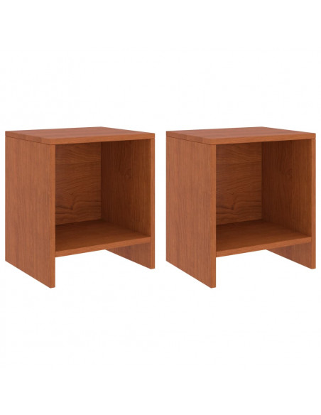 Comodini 2 pz Marrone Miele 35x30x40 cm in Pino Massello