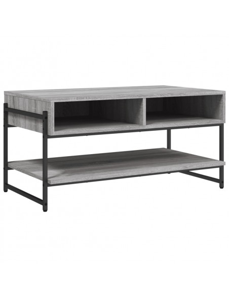Tavolino da Salotto Grigio Sonoma 90x50x45 cm Legno Multistrato