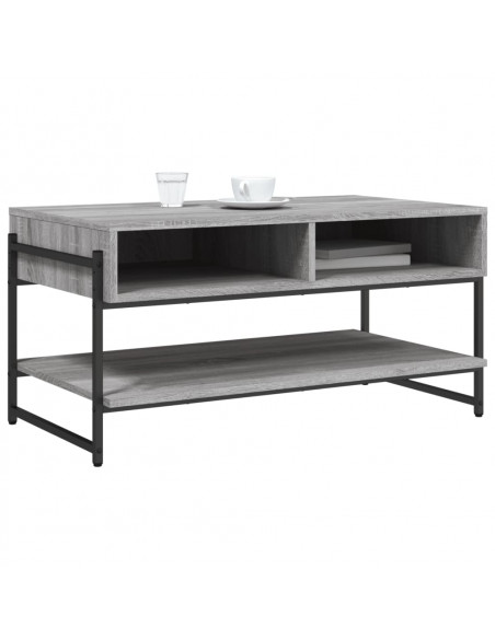 Tavolino da Salotto Grigio Sonoma 90x50x45 cm Legno Multistrato