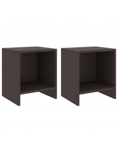 Comodini 2 pz Marrone Scuro 35x30x40 cm in Pino Massello 2