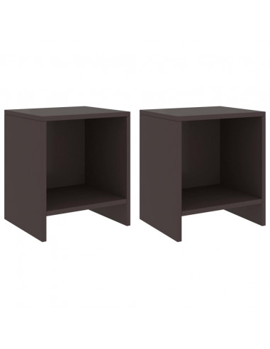Comodini 2 pz Marrone Scuro 35x30x40 cm in Pino Massello