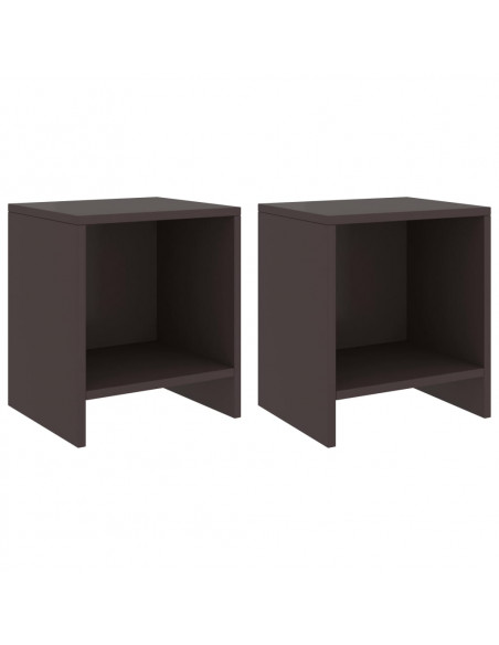 Comodini 2 pz Marrone Scuro 35x30x40 cm in Pino Massello