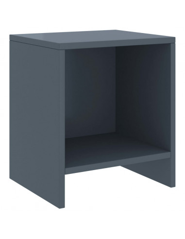 Comodini 2 pz Grigio Chiaro 35x30x40 cm in Pino Massello