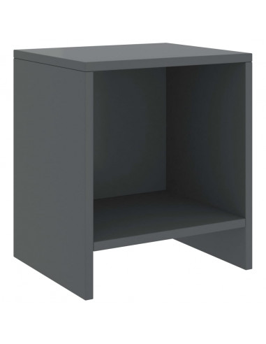 Comodini 2 pz Grigio Scuro 35x30x40 cm in Pino Massello