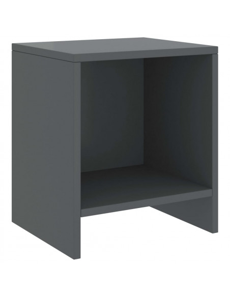 Comodini 2 pz Grigio Scuro 35x30x40 cm in Pino Massello