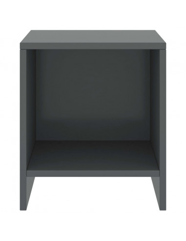 Comodini 2 pz Grigio Scuro 35x30x40 cm in Pino Massello