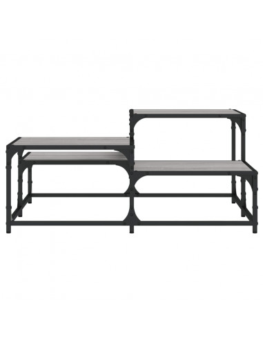 Tavolino Salotto Grigio Sonoma 87,5x87,5x40cm Legno Multistrato