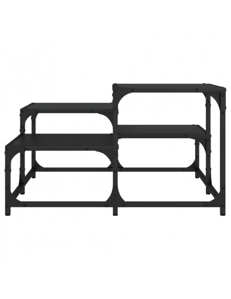 Tavolino da Salotto Nero 68x68x40 cm in Legno Multistrato