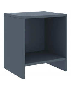 Comodino Grigio Chiaro 35x30x40 cm in Legno Massello di Pino 2