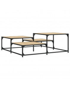 Tavolino Salotto Rovere Sonoma 107x107x40 cm Legno Multistrato 2