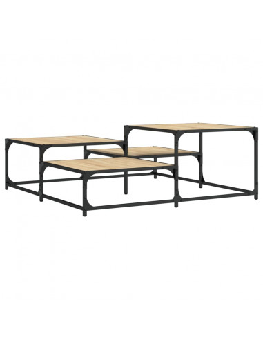 Tavolino Salotto Rovere Sonoma 107x107x40 cm Legno Multistrato