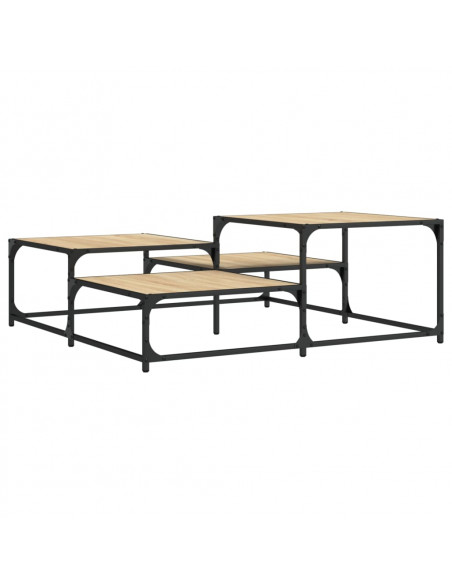 Tavolino Salotto Rovere Sonoma 107x107x40 cm Legno Multistrato