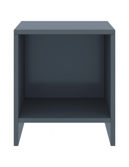 Comodino Grigio Chiaro 35x30x40 cm in Legno Massello di Pino