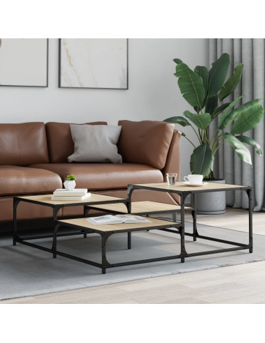 Tavolino Salotto Rovere Sonoma 107x107x40 cm Legno Multistrato