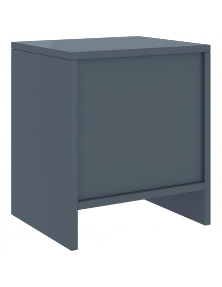 Comodino Grigio Chiaro 35x30x40 cm in Legno Massello di Pino